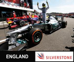 Puzzle Νίκο Ρόζμπεργκ πανηγυρίζει τη νίκη του 2013 βρετανικά Grand Prix